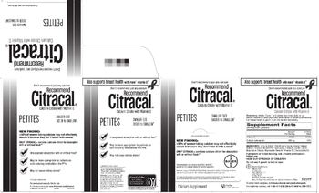 Bayer Citracal Calcium Citrate With Vitamin D Petites - calcium supplement