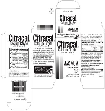 Bayer Citracal Calcium Citrate With Vitamin D - calcium supplement
