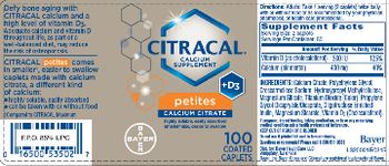 Bayer Citracal Citracal Petites Calcium Citrate - calcium supplement
