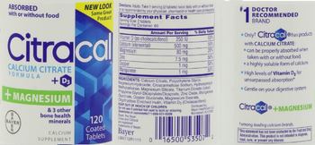 Bayer Citracal - calcium supplement