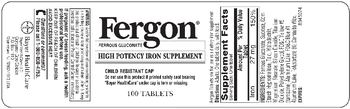 Bayer Fergon Ferrous Gluconate - high potency iron supplement