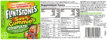 Bayer Flintstones Sour Gummies Complete - childrens multivitamin multimineral supplement