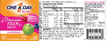 Bayer One A Day For Her VitaCraves Teen Multi Gummies - multivitaminmineral supplement
