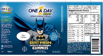 Bayer One A Day Kids Batman Complete Multivitamin Gummies - childrens multivitamin supplement