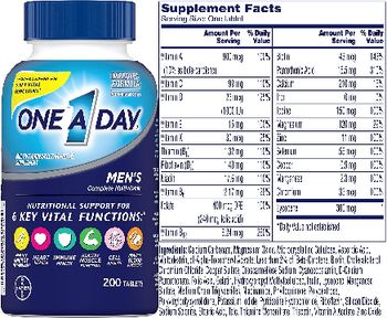 Bayer One A Day Men's Complete Multivitamin - multivitamin multimineral supplement