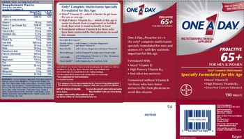 Bayer One A Day Proactive 65+ For Men & Women - multivitamin multimineral supplement