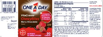 Bayer One A Day VitaCraves ChewyBites Berry Chocolate Flavored - multivitamin multimineral supplement