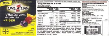 Bayer One A Day VitaCraves Gummies + Fiber - multivitaminfiber supplement