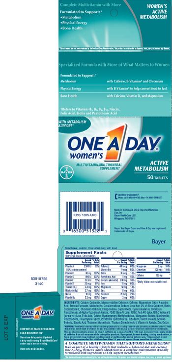 Bayer One A Day Women's Active Metabolism - multivitamin multimineral supplement