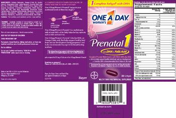 Bayer One A Day Women's Prenatal 1 - multivitamin multimineral supplement