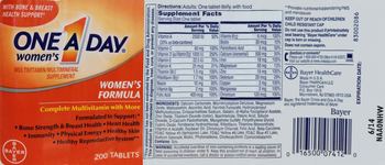 Bayer One A Day Women's Women's Formula - multivitamin multimineral supplement