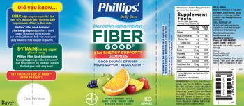 Bayer Phillips' Fiber Good Gummies Plus Energy Support - daily fiber supplement