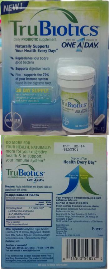 Bayer TruBiotics - daily probiotic supplement