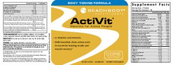 Beachbody Nutritionals ActiVit Body Toning Formula - supplement
