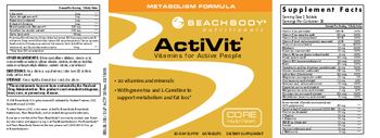Beachbody Nutritionals ActiVit Metabolism Formula - supplement