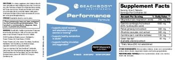 Beachbody Nutritionals Performance Formula - supplement