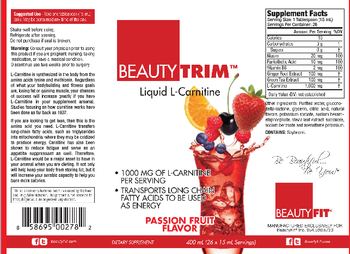 BeautyFit Beauty Trim Liquid L-Carnitine Passion Fruit Flavor - supplement