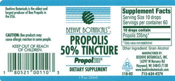 Beehive Botanicals Propolis 50% Tincture - supplement