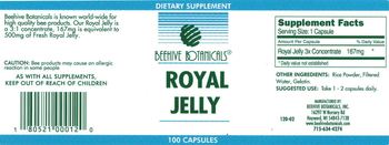 Beehive Botanicals Royal Jelly - supplement