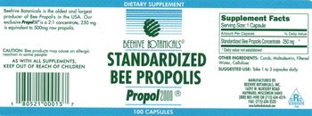 Beehive Botanicals Standardized Bee Propolis - supplement