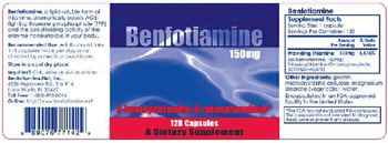 Benfotiamine.Net Benfotianmine 150 mg - supplement