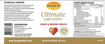 BergaMet NA Ultimate Memory - supplement