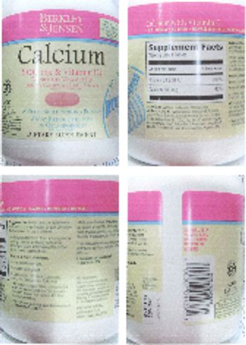 Berkley & Jensen Calcium 600 mg & Vitamin D3 - supplement