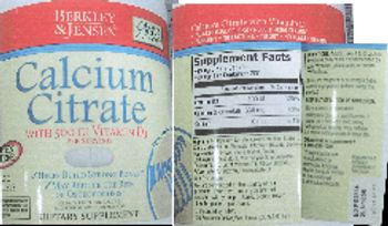 Berkley & Jensen Calcium Citrate - supplement