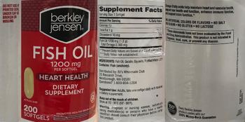 Berkley Jensen Fish Oil 1200 mg - supplement