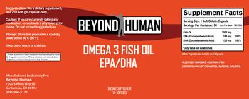 Beyond Human Omega 3 Fish Oil - supplement