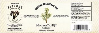 Bighorn Botanicals Montana YewTip Capsules 300 mg - sustainably wildcrafted herbal supplement