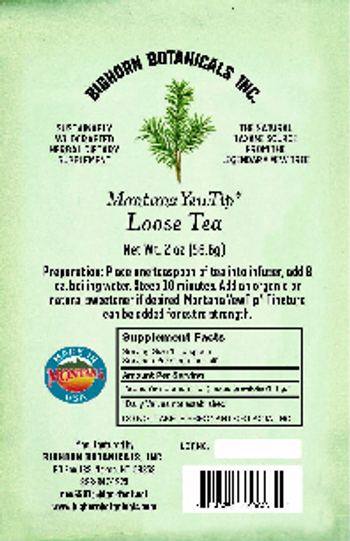 Bighorn Botanicals Montana YewTip Loose Tea - sustainably wildcrafted herbal supplement