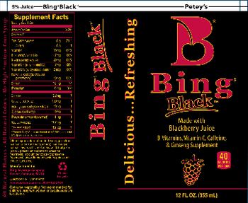 Bing Beverage Company Bing Black - bvitamins vitamin c caffeine ginseng supplement