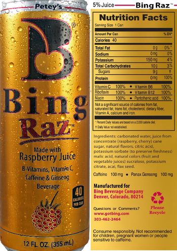Bing Beverage Company Bing Raz - 