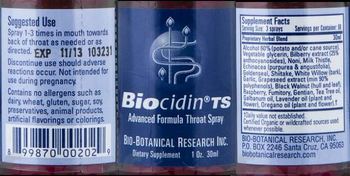 Bio-Botanical Research Biocidin TS - supplement
