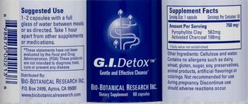 Bio-Botanical Research G.I. Detox - supplement