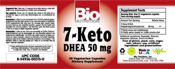 Bio Nutrition 7-Keto DHEA 50 mg - supplement