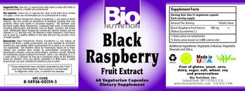 Bio Nutrition Black Raspberry Fruit Extract - supplement