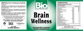 Bio Nutrition Brain Wellness - supplement