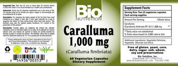 Bio Nutrition Caralluma 1,000 mg - supplement