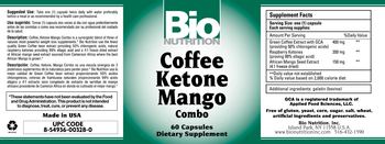 Bio Nutrition Coffee Ketone Mango Combo - supplement