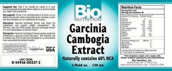 Bio Nutrition Garcina Cambogia Extract - 