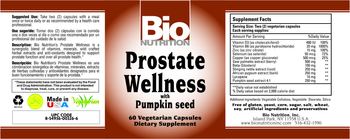 Bio Nutrition Prostate Wellness - supplement