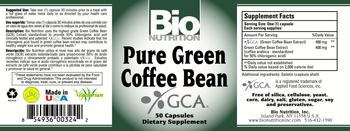 Bio Nutrition Pure Green Coffee Bean - supplement