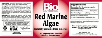 Bio Nutrition Red Marine Algae - supplement