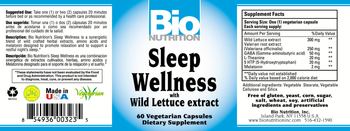 Bio Nutrition Sleep Wellness - supplement