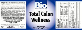 Bio Nutrition Total Colon Wellness - supplement