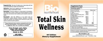 Bio Nutrition Total Skin Wellness - supplement