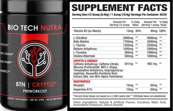 Bio Tech Nutra Crypto V2 - supplement