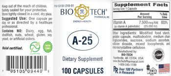 Bio-Tech Pharmacal A-25 - supplement